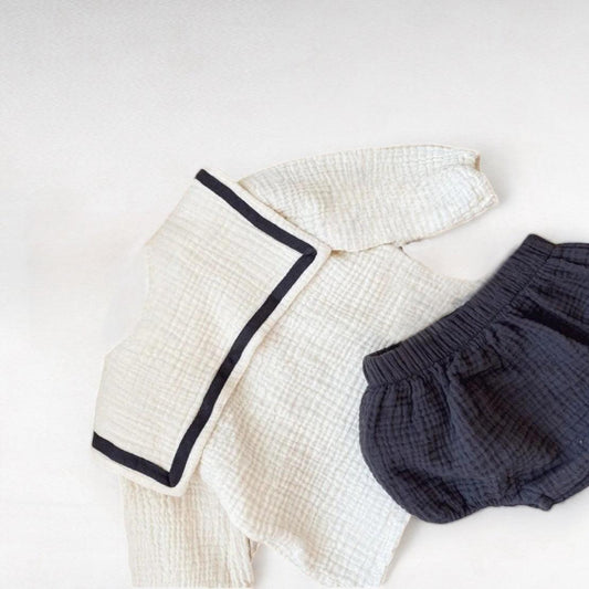 Co-ord set beige blouse en broekje - PetitePals